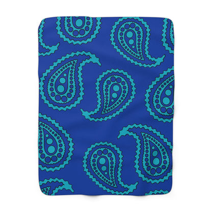 Pacific Islands Retro Paisley Blanket Throw