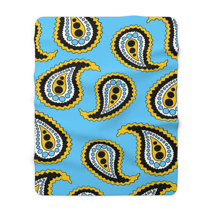Saint Lucia Retro Paisley Blanket Throw