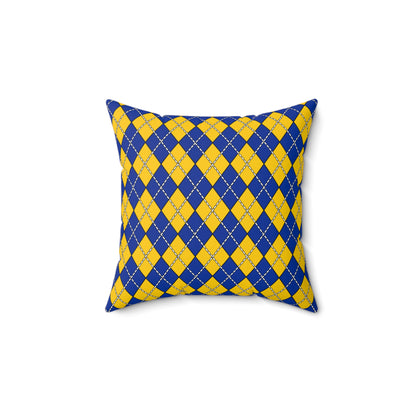 European Union Retro Argyle Cushion Pillow