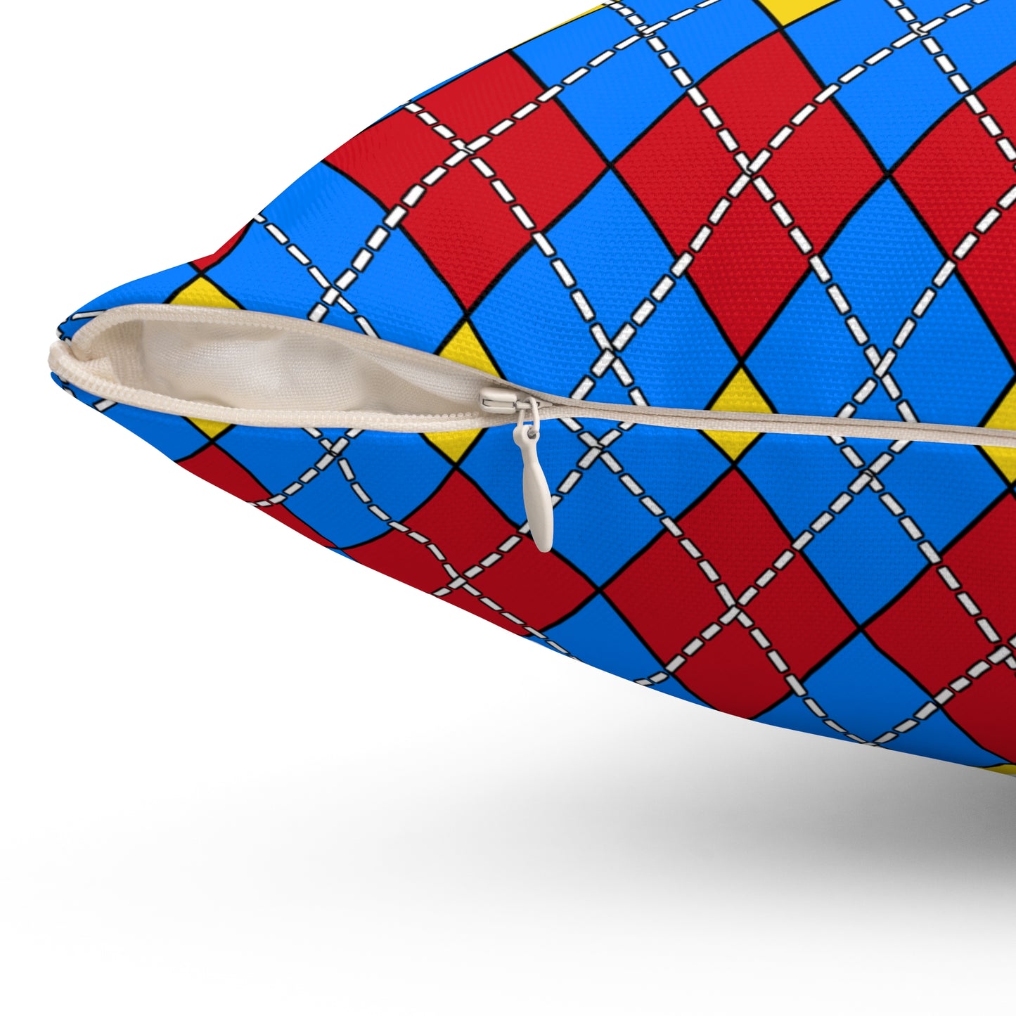 Democratic Republic of the Congo Retro Argyle Cushion Pillow