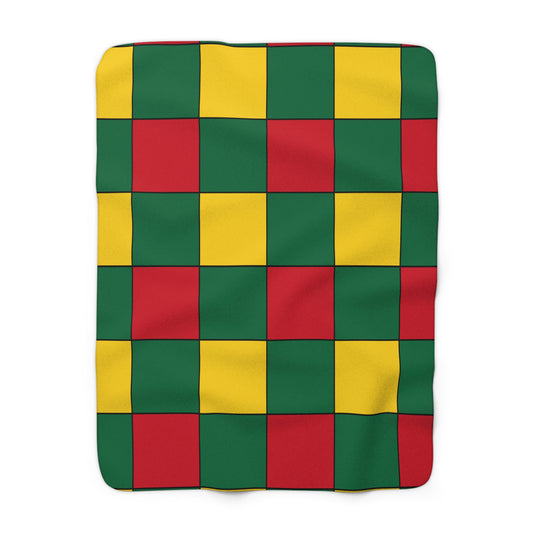 Ghana Retro Check Blanket Throw
