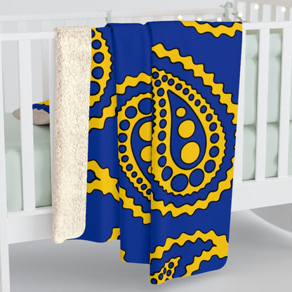European Union Retro Paisley Blanket Throw