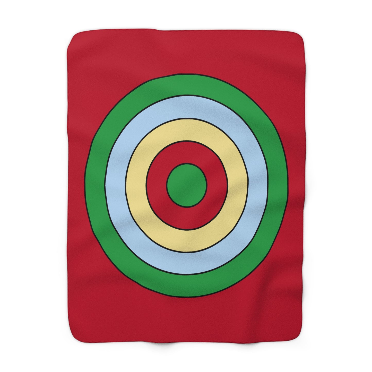 Eritrea Retro Target Blanket Throw
