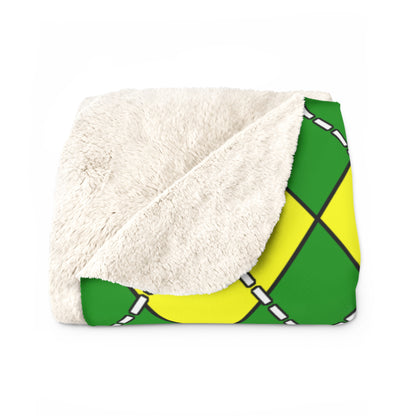 Guinea Retro Argyle Blanket Throw