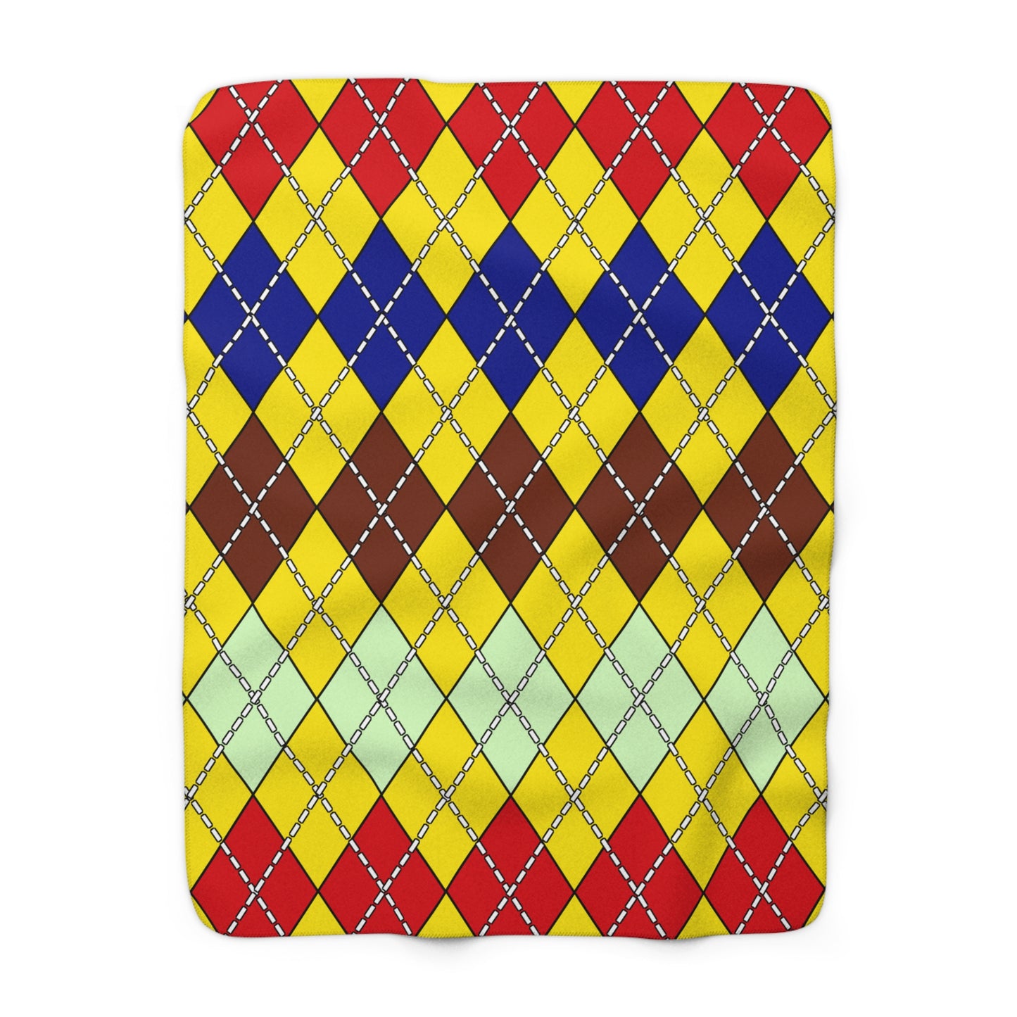 Ecuador Retro Argyle Blanket Throw