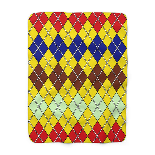 Ecuador Retro Argyle Blanket Throw