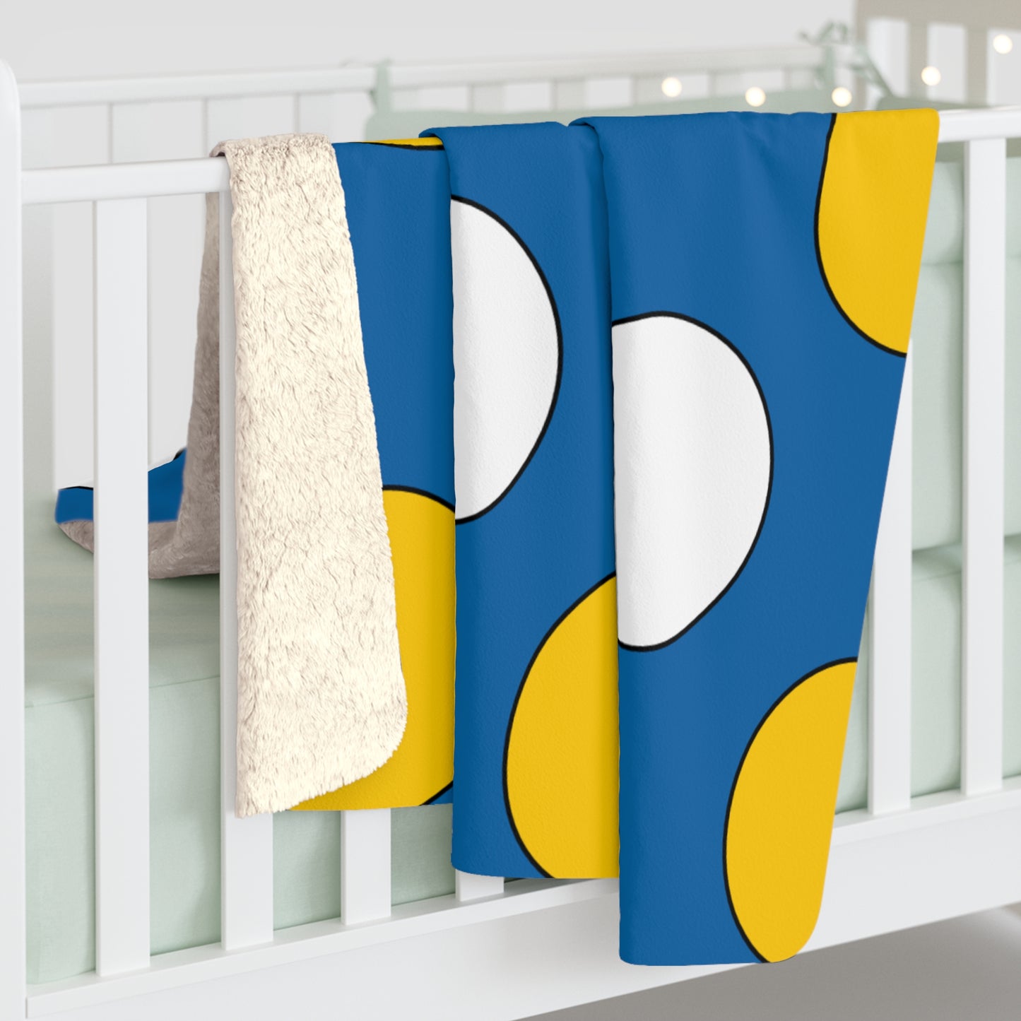 Canary Islands Retro Polka Dots Blanket Throw