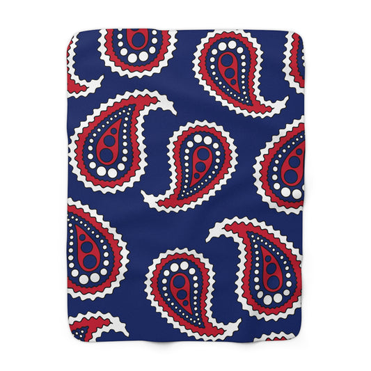 Anguilla Retro Paisley Blanket Throw