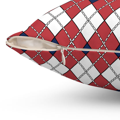 United States Minor Outlying Islands Retro Argyle Cushion Pillow