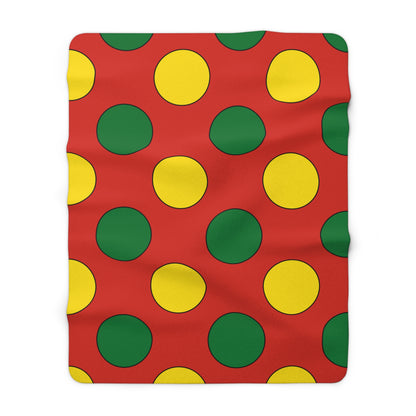 Bolivia Retro Polka Dots Blanket Throw