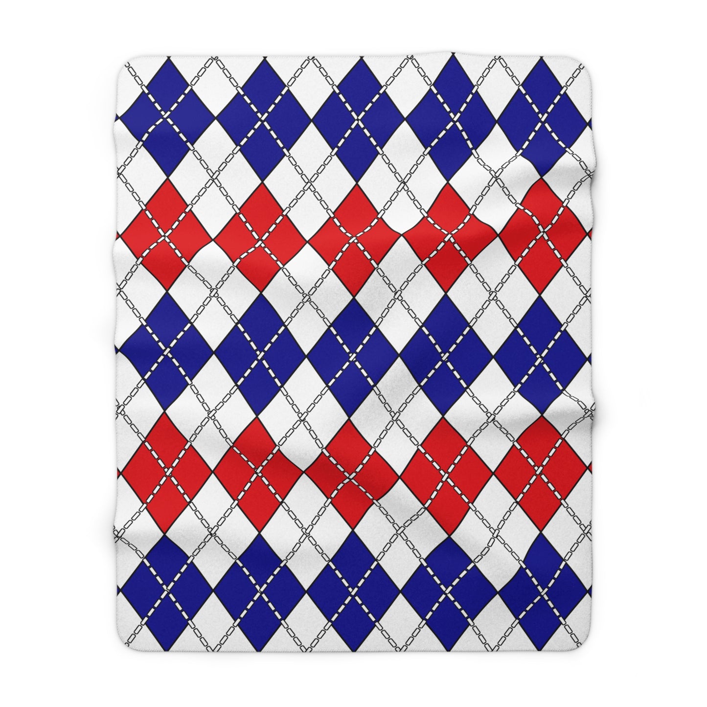 Saint Barthelemy Retro Argyle Blanket Throw