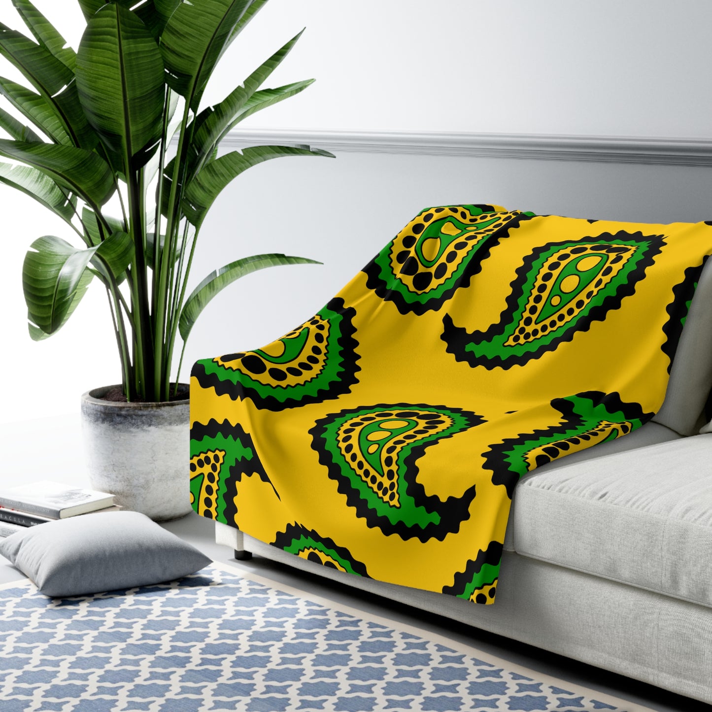 Jamaica Retro Paisley Blanket Throw
