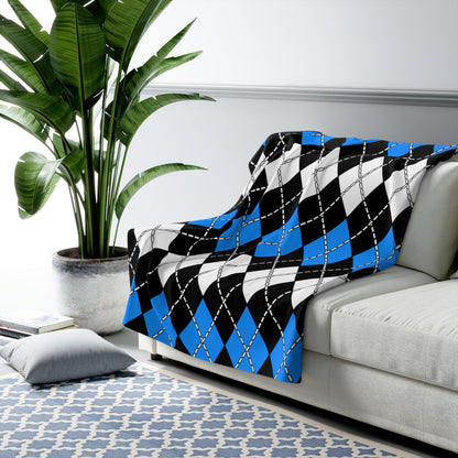 Estonia Retro Argyle Blanket Throw