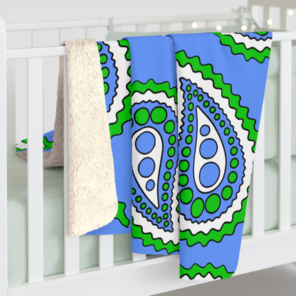 Djibouti Retro Paisley Blanket Throw