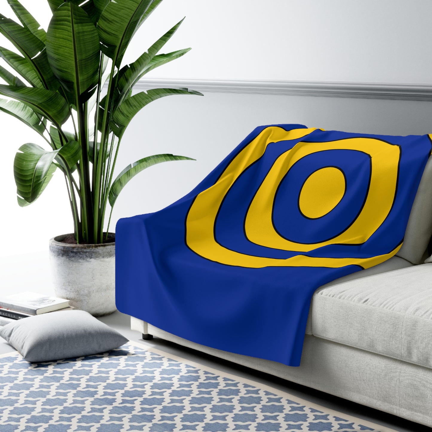 European Union Retro Target Blanket Throw