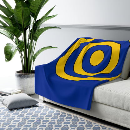 European Union Retro Target Blanket Throw