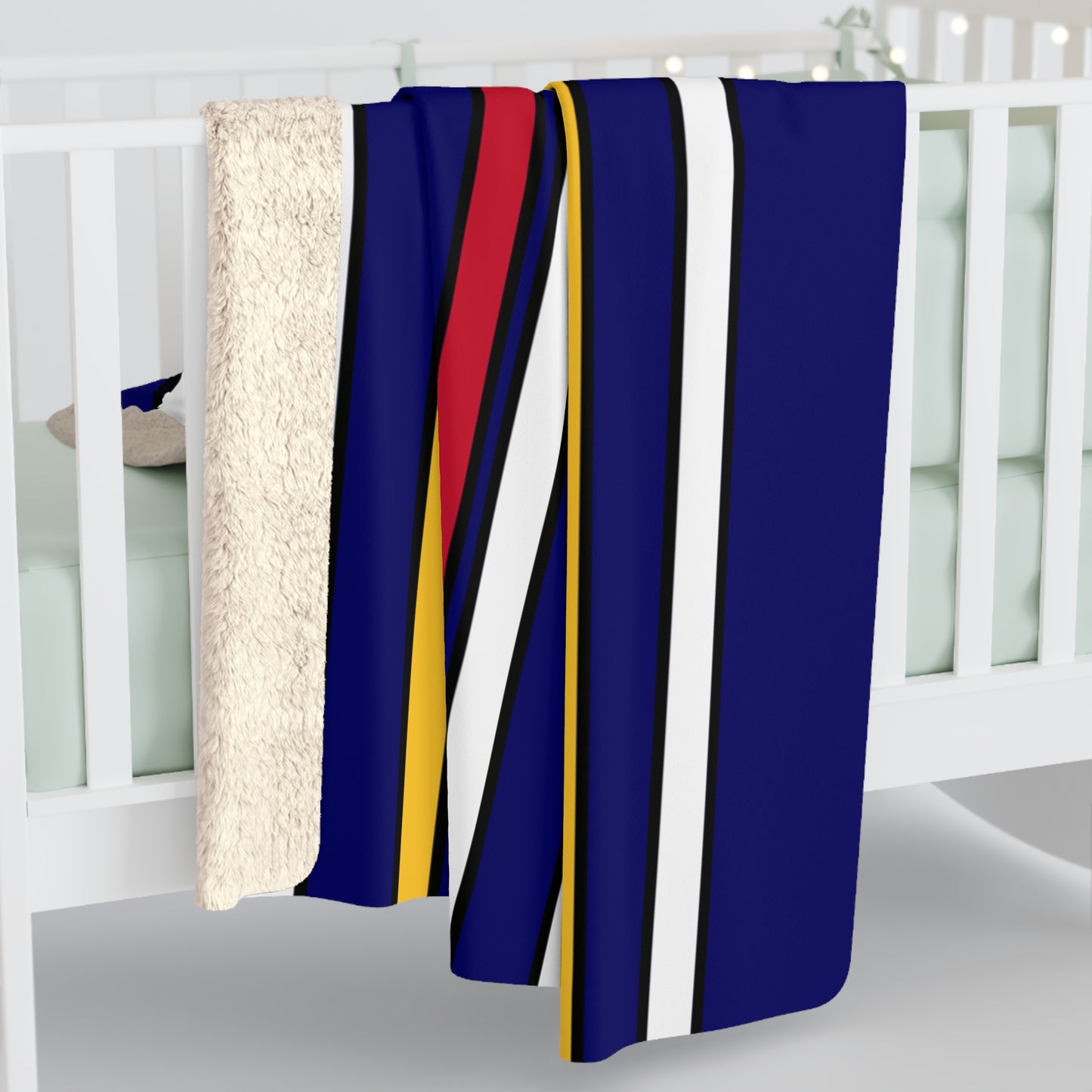 British Virgin Islands Retro Stripes Blanket Throw