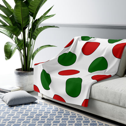 Tajikistan Retro Polka Dots Blanket Throw