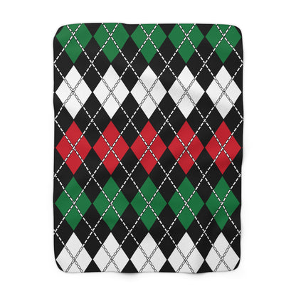 Syria Retro Argyle Blanket Throw