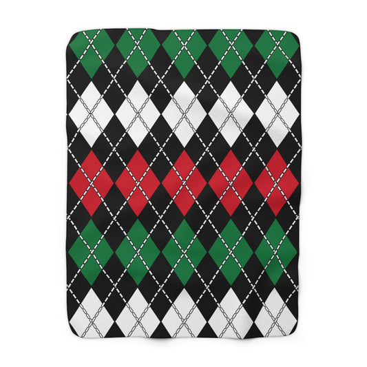 Syria Retro Argyle Blanket Throw