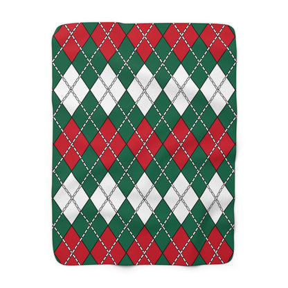 Mexico Retro Argyle Blanket Throw