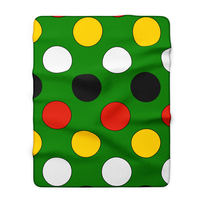 Dominica Retro Polka Dots Blanket Throw