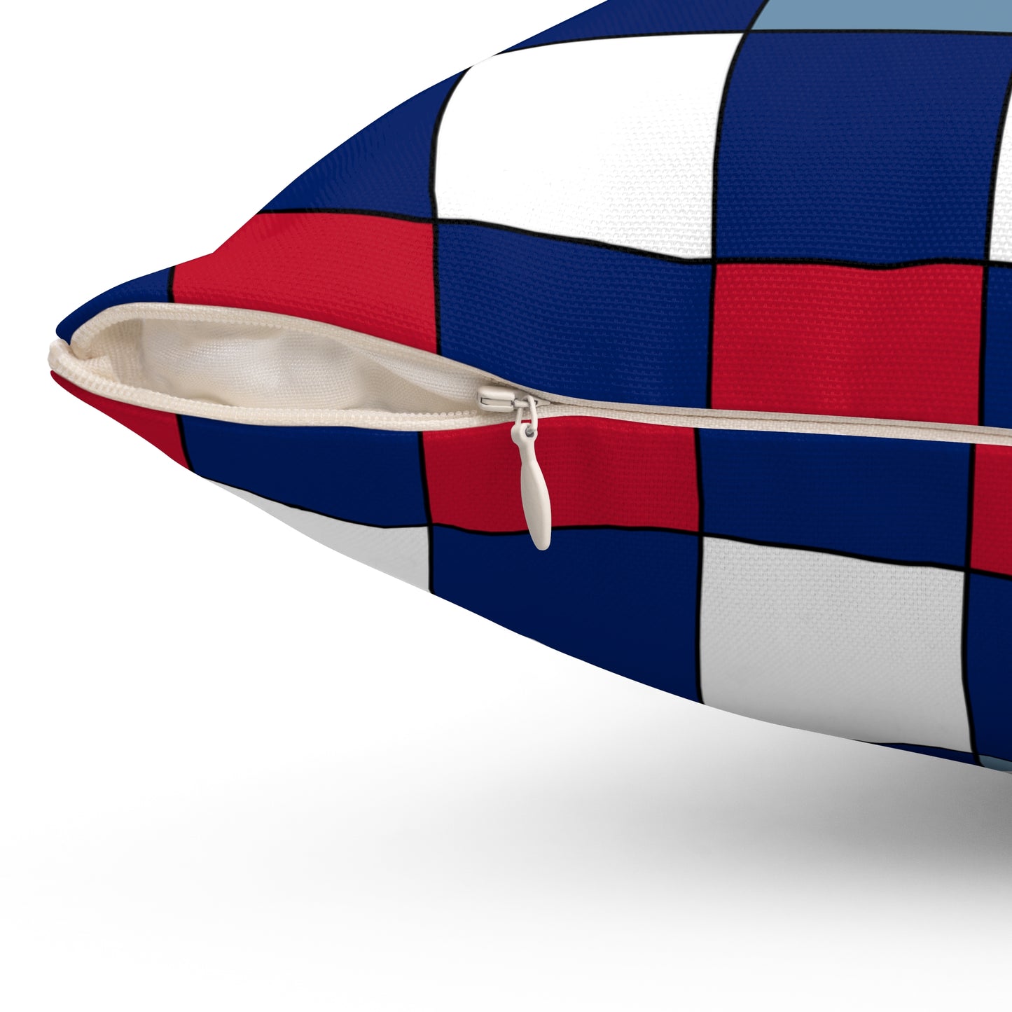 Falkland Islands Retro Check Cushion Pillow