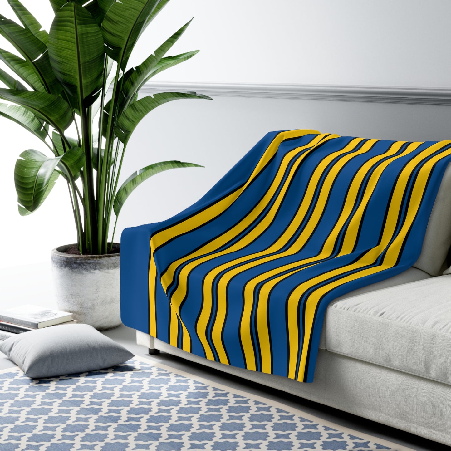 Sweden Retro Stripes Blanket Throw