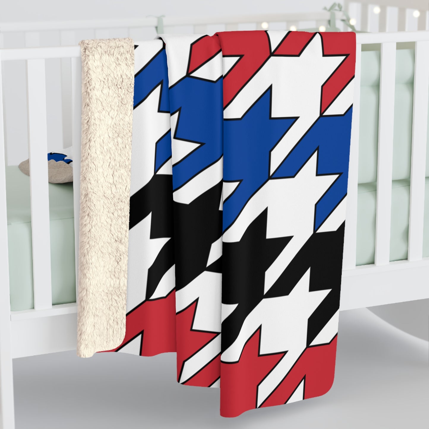 Republic Of Korea Retro Houndstooth Blanket Throw