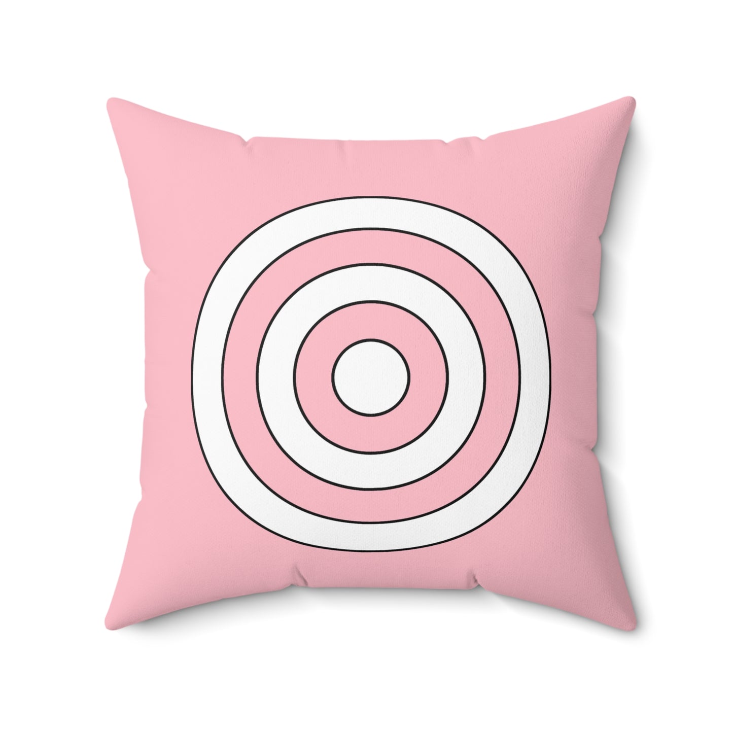 Pink, White Retro Target Cushion Pillow