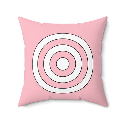 Pink, White Retro Target Cushion Pillow