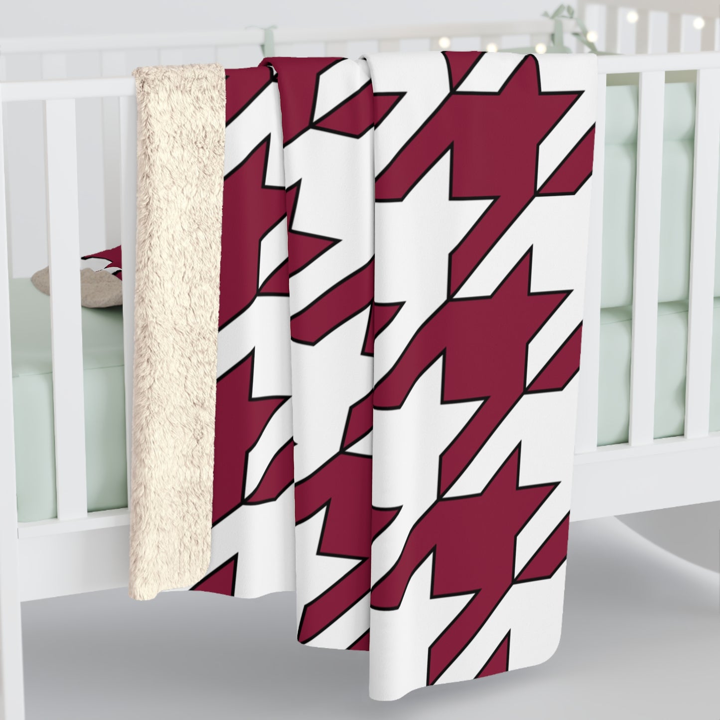 Qatar Retro Houndstooth Blanket Throw