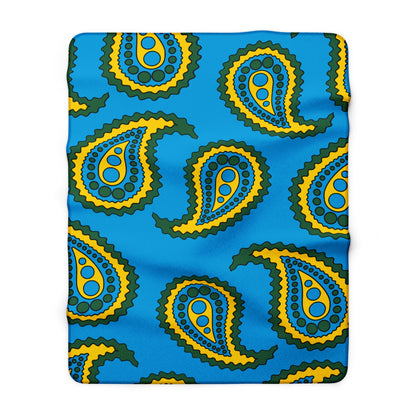 Rwanda Retro Paisley Blanket Throw