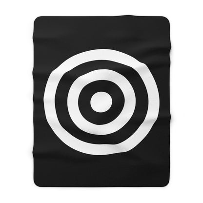 Black, White Retro Target Blanket Throw