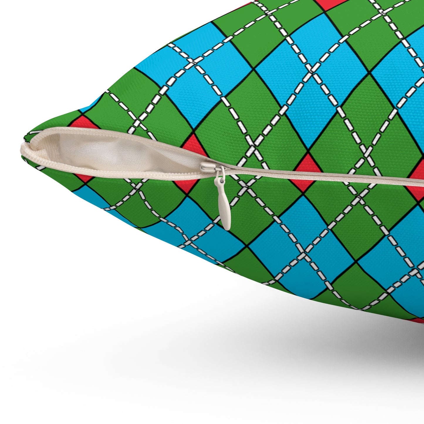 Azerbaijan Retro Argyle Cushion Pillow
