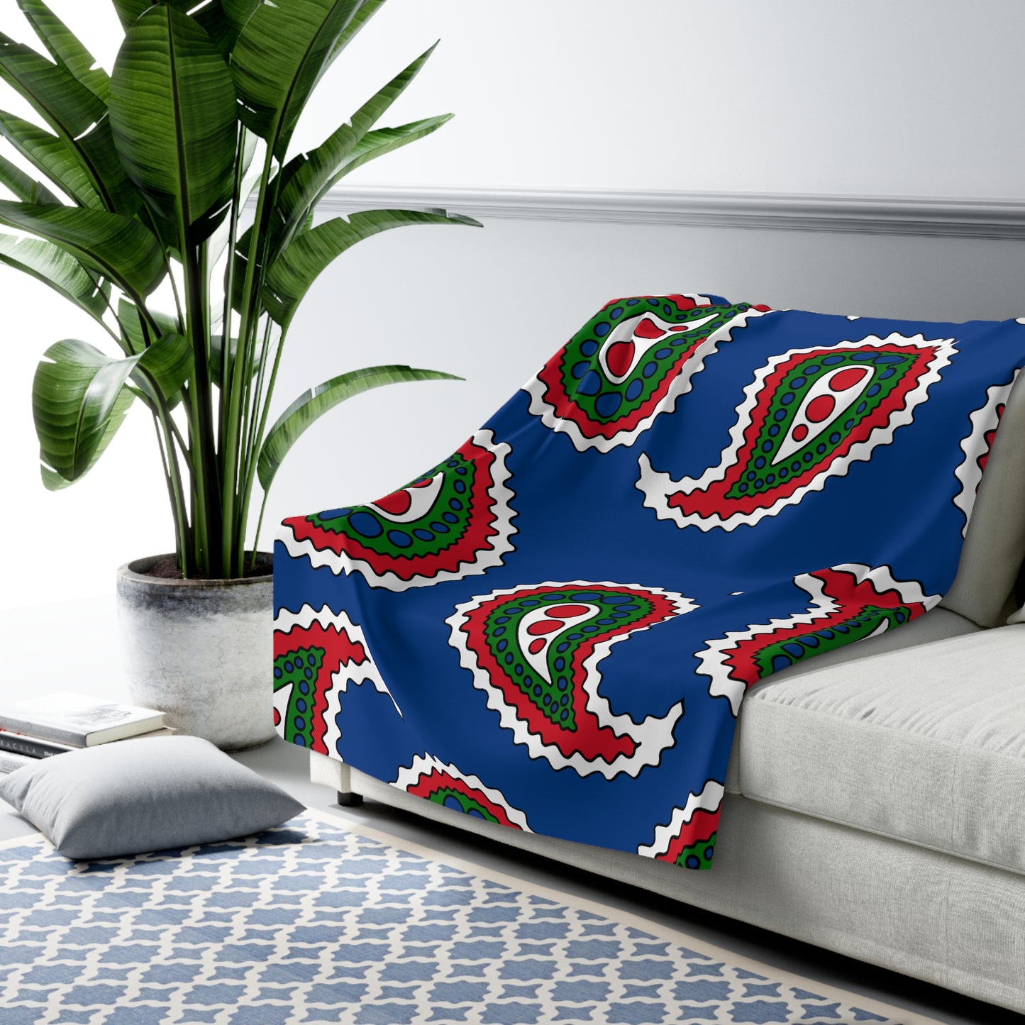 Belize Retro Paisley Blanket Throw