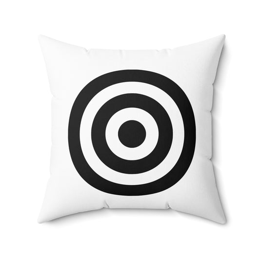 White, Black Retro Target Cushion Pillow