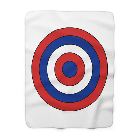 Faroe Islands Retro Target Blanket Throw