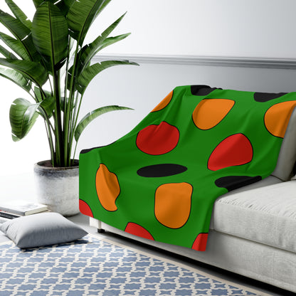 Zambia Retro Polka Dots Blanket Throw
