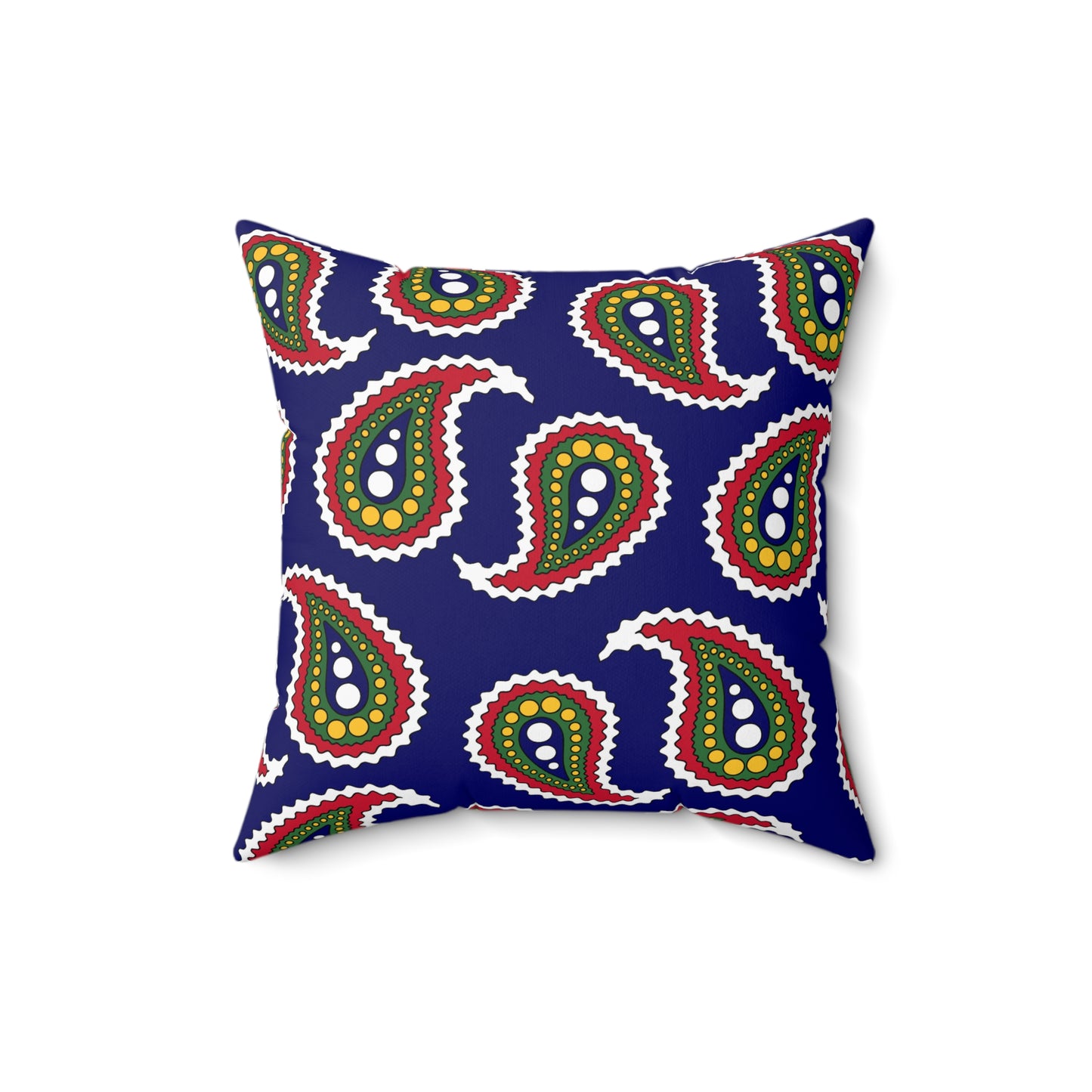 British Virgin Islands Retro Paisley Cushion Pillow