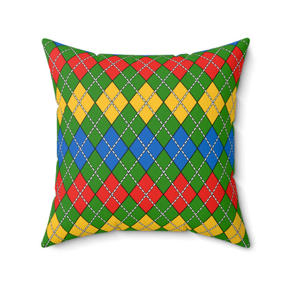 Ethiopia Retro Argyle Cushion Pillow