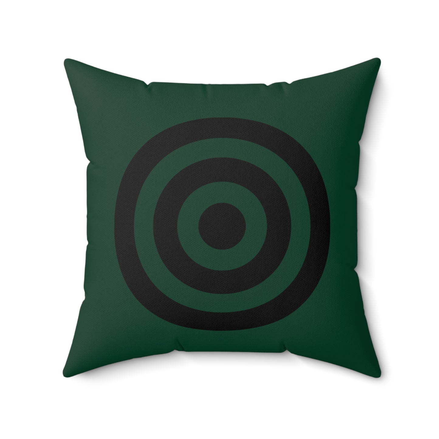 Dark Green, Black Retro Target Cushion Pillow