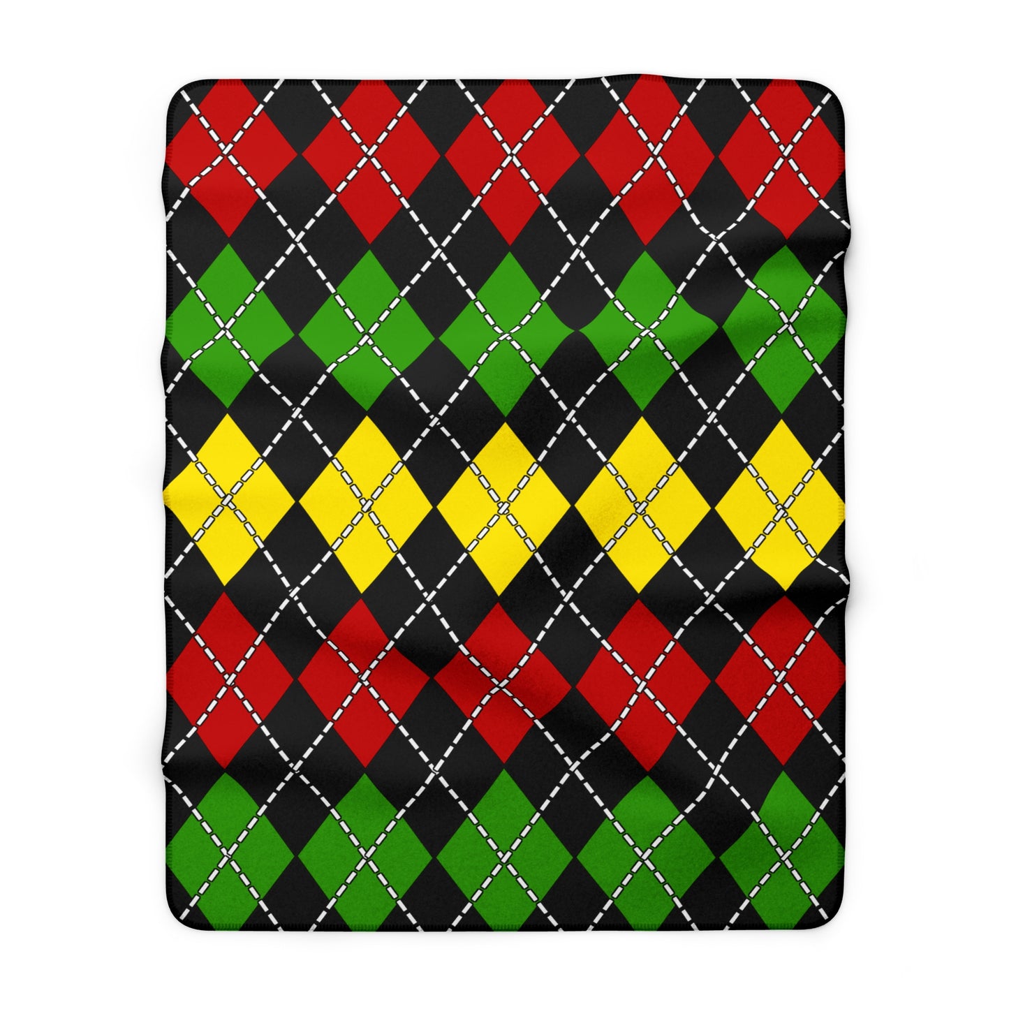 Saint Kitts And Nevis Retro Argyle Blanket Throw