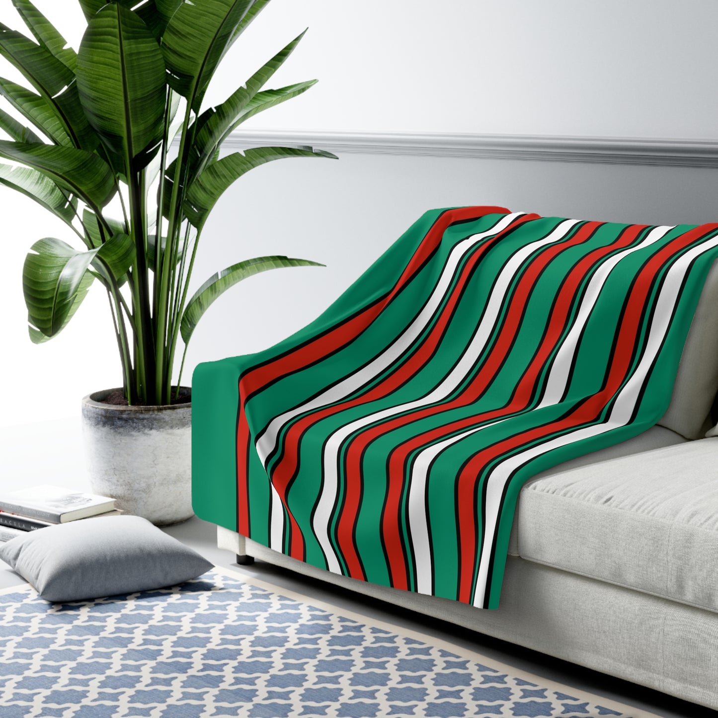 Bulgaria Retro Stripes Blanket Throw