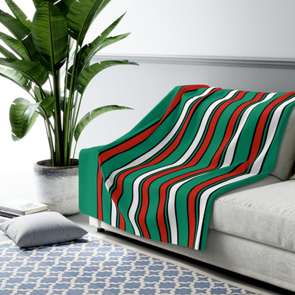 Bulgaria Retro Stripes Blanket Throw