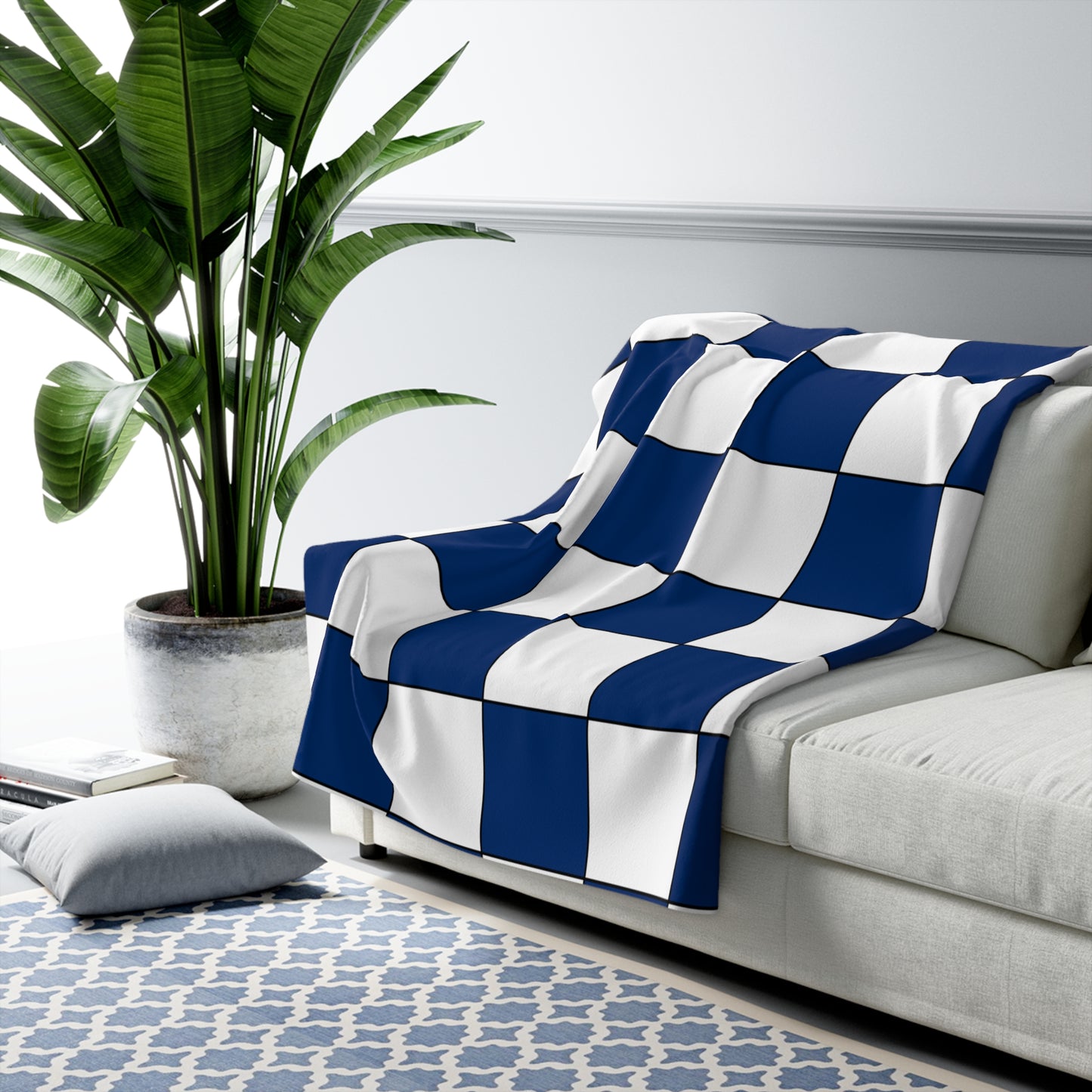 Finland Retro Check Blanket Throw
