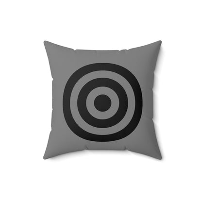 Grey, Black Retro Target Cushion Pillow