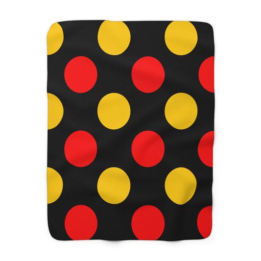 Papua New Guinea Retro Polka Dots Blanket Throw