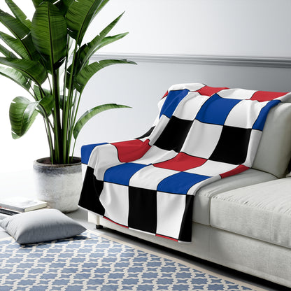 Republic Of Korea Retro Check Blanket Throw