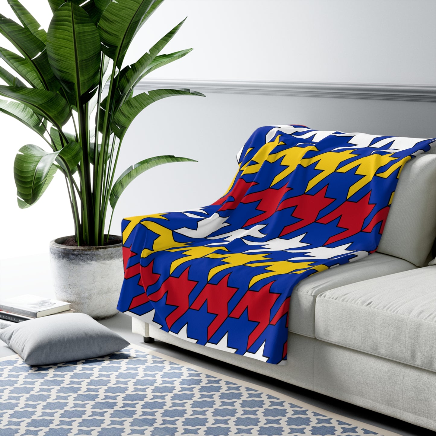 Philippines Retro Houndstooth Blanket Throw